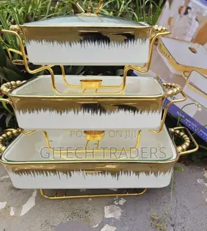 *Set of 3 Ceramic Chaffing Dishes