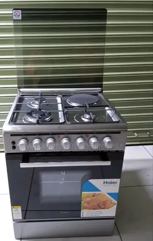 New Silver Haier 4 Gas 2 Hotplate Haier Standing Cooker