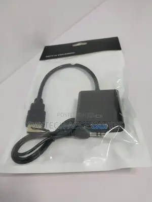 Full Hd 1080p Hdmi to Vga Adapter Cable Converter With Audio