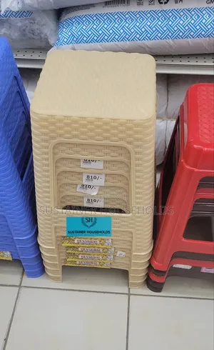 Cream Bamboo Stools or Plastic Stools on Offer
