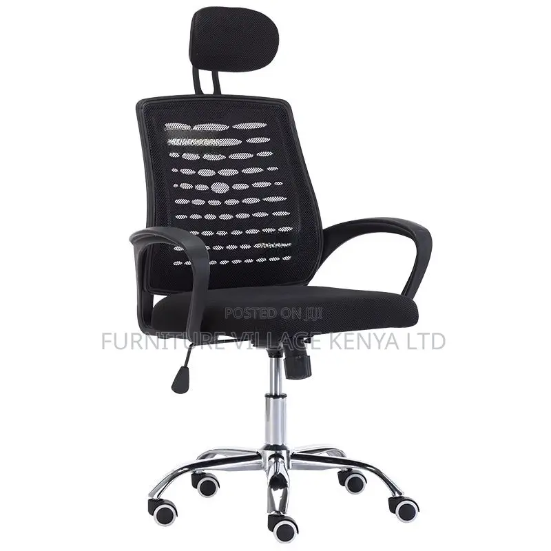 Mesh Study Chair With Lumbar Support, Headrest