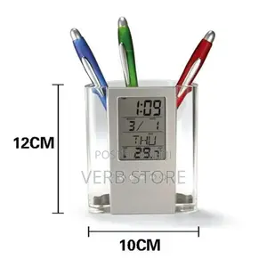 Pen Pencil Holder/Organizer, Digital LCD Desk Pen Holder,