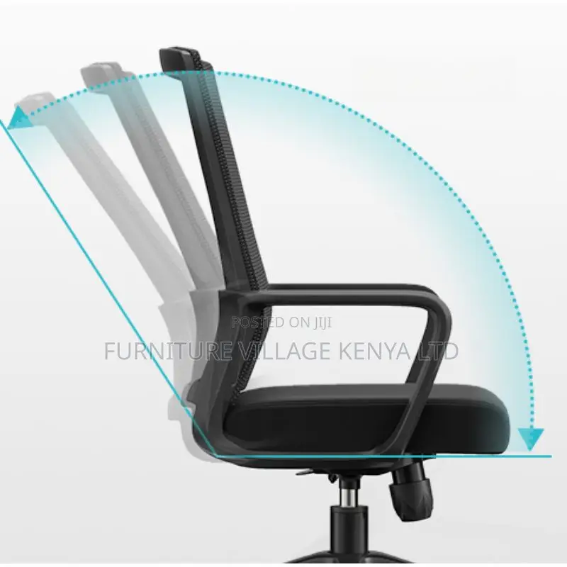 Ergonomic Ink Upholstered Task Chair With Armrest,