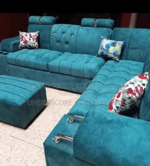 Modern Home Turquoise Blue L Seat