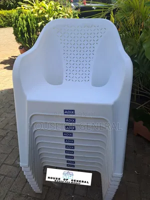 White Strong Plastic Chair% Adix Easy Chair