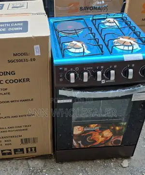 Brown Sayona 3gas+1E Standing Cooker With Electric Oven S3G