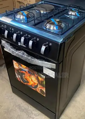 Black Sayona 3gas+1E Standing Cooker, Gas Oven S3G+1E