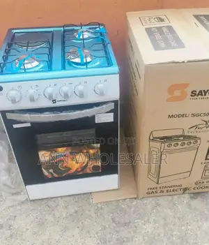 White Sayona 3gas+1E Standing Cooker Withoven S3G+1E