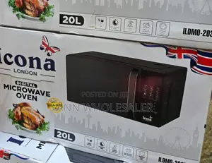 Black 20ltrs Icona Digital Microwave IC20L