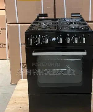 Black BJS 60X60 3-Gas+1 Hot Plate, Turbo-Fan B3+1E