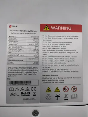 16.07kwh Srne Lithium Battery 48v 314ah