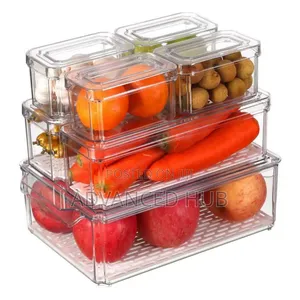 7pcs Stackable Acrylic Fridge Organizers