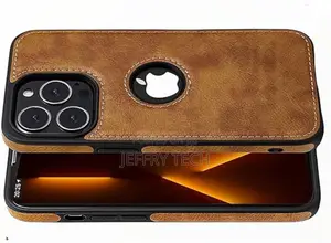 iPhone 14 Pro Max (Flexible Pu Leather With Logo Cut