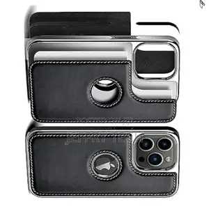 Apple iPhone 14 Pro Max Slim Logo Cut Bumper Leather Cover