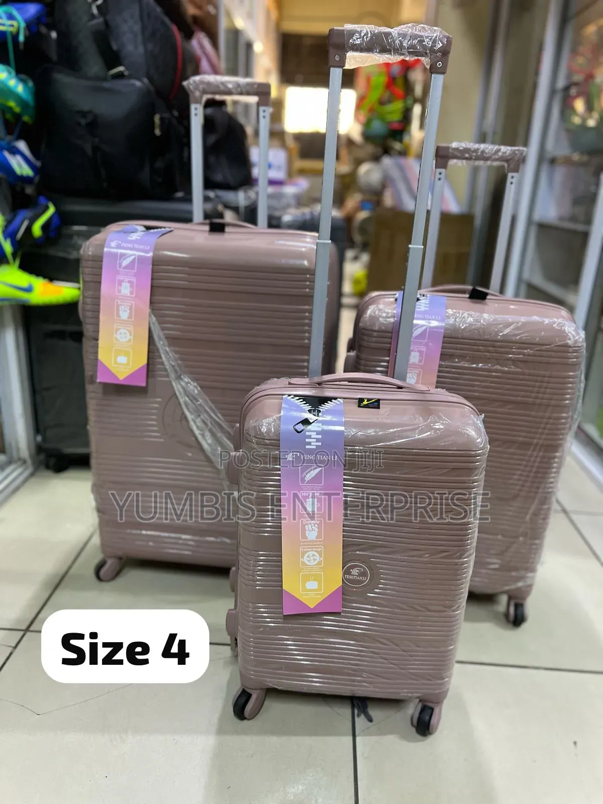 Size 4/26"" Rubber 3 in 1 (Suitcase Sets KSH 8000