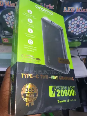 Power Bank 20000 Oraimo Powerbank.Up to 100 Hr Illumination