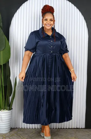 Satin Shirt-Waist Dress. Excellent Quality.
