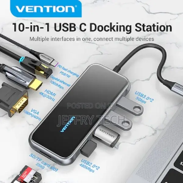 Vention Type C to Multi-Function 10 IN 1 Docking Station