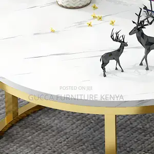 Coffee Tables:Round Marble Coffee Table With Structural Base