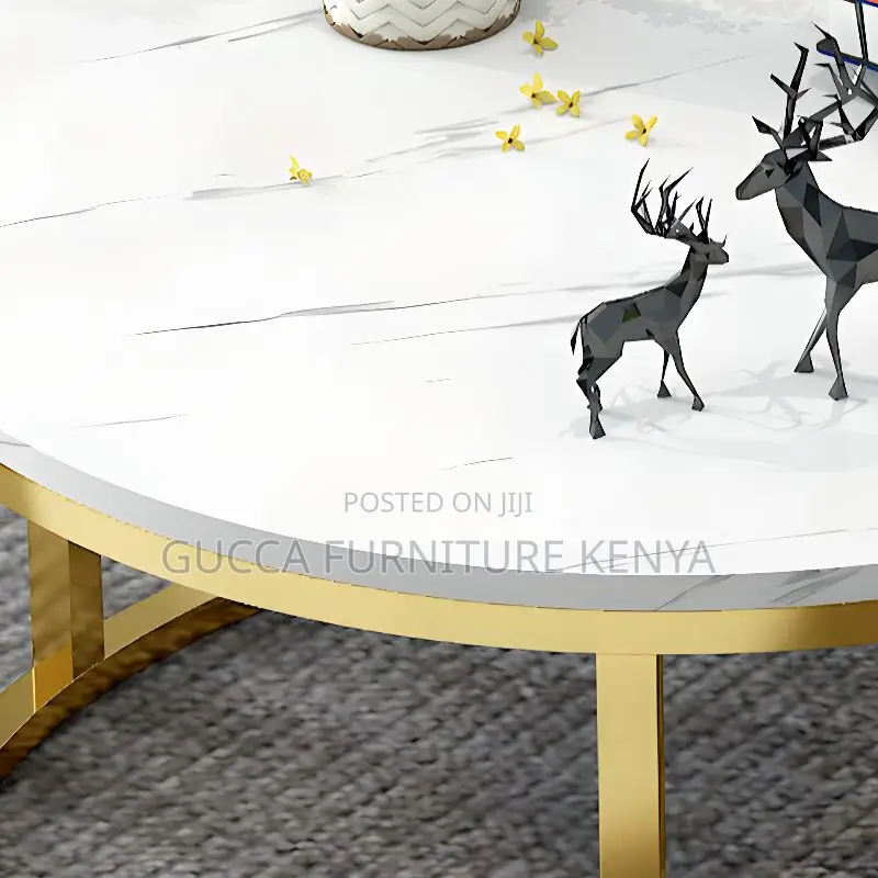 Coffee Tables:Round Marble Coffee Table With Structural Base