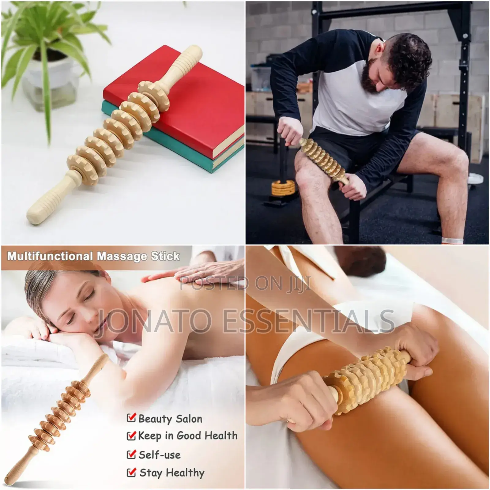 Wood Therapy Massage Tool Roller Stick