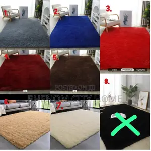 Plain Colour Fluffy Area Rugs Available