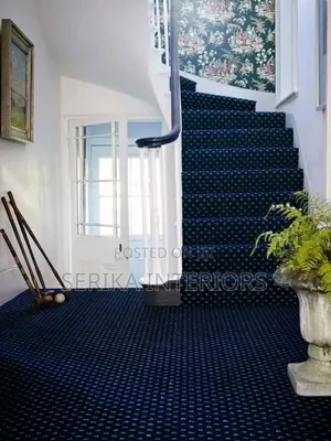 Protective Wall to Wall Carpets Dark Blue Carpets