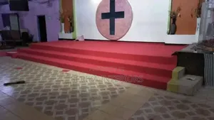 Red Maroon Wall to Wall Carpets Church Carpets Installation