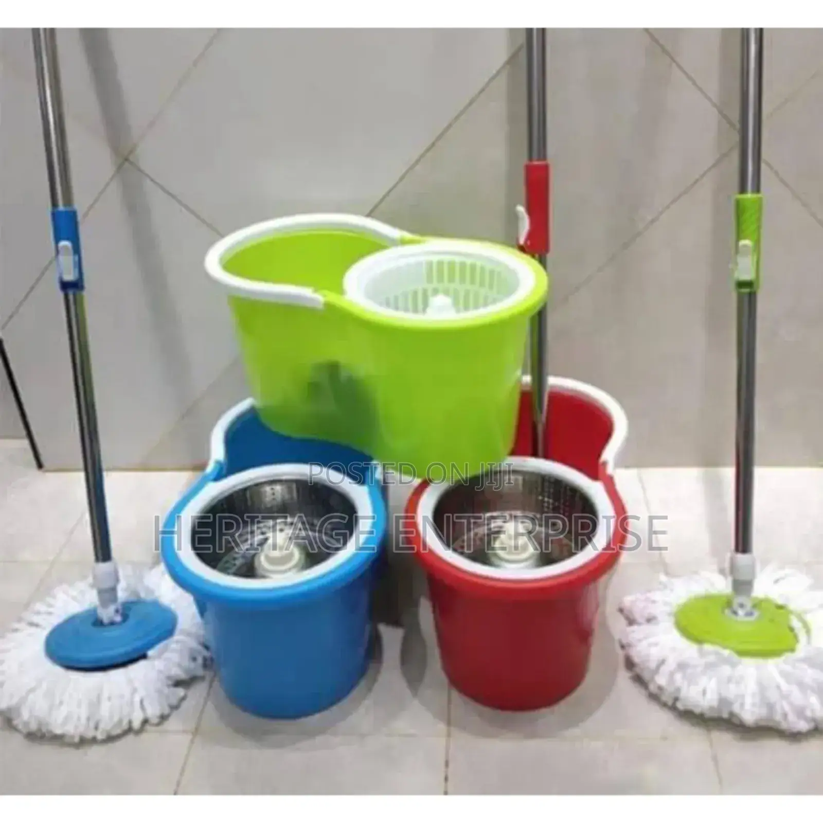 Spin Mop and Bucket Set Foot Microfiber Mop
