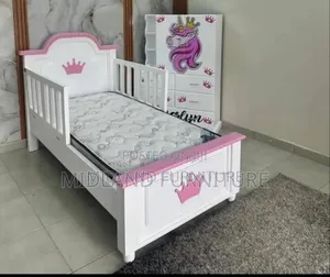 Crown Themed Baby Bed for Girls