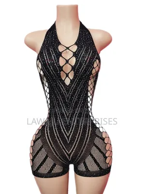 Black Glitter Romper