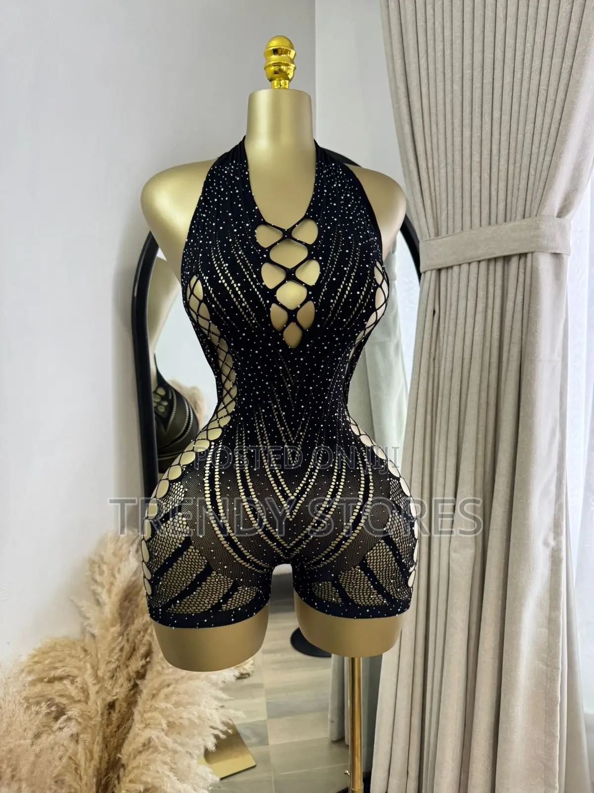 Black Glitter Romper