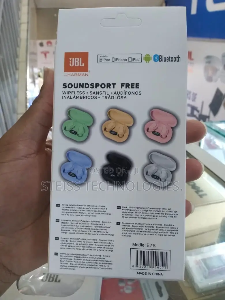 Blue JBL Wireless Earbuds