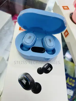 Blue JBL Wireless Earbuds