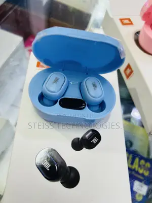 Blue JBL Wireless Earbuds