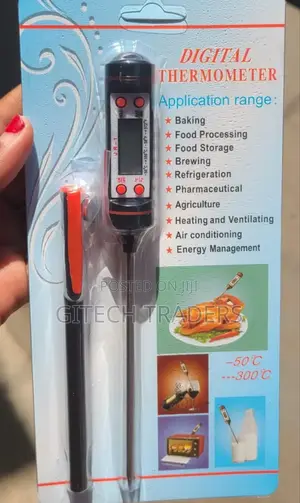 *Digital Food Thermometer Battery Operated With Led Display