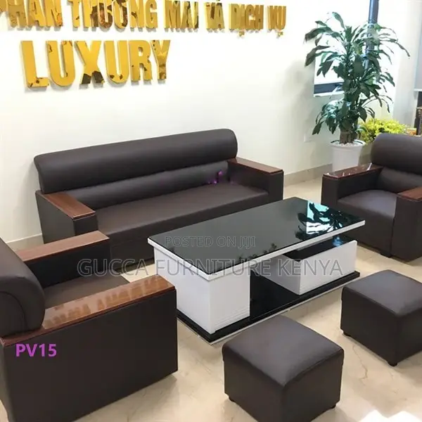 Sofas:5-Seater Leather Executive Office Comfy Sofa Set