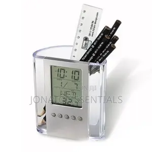 Digital Clock Pen Holder