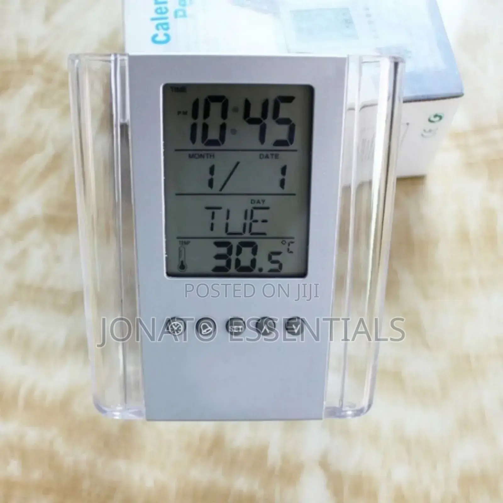 Digital Clock Pen Holder