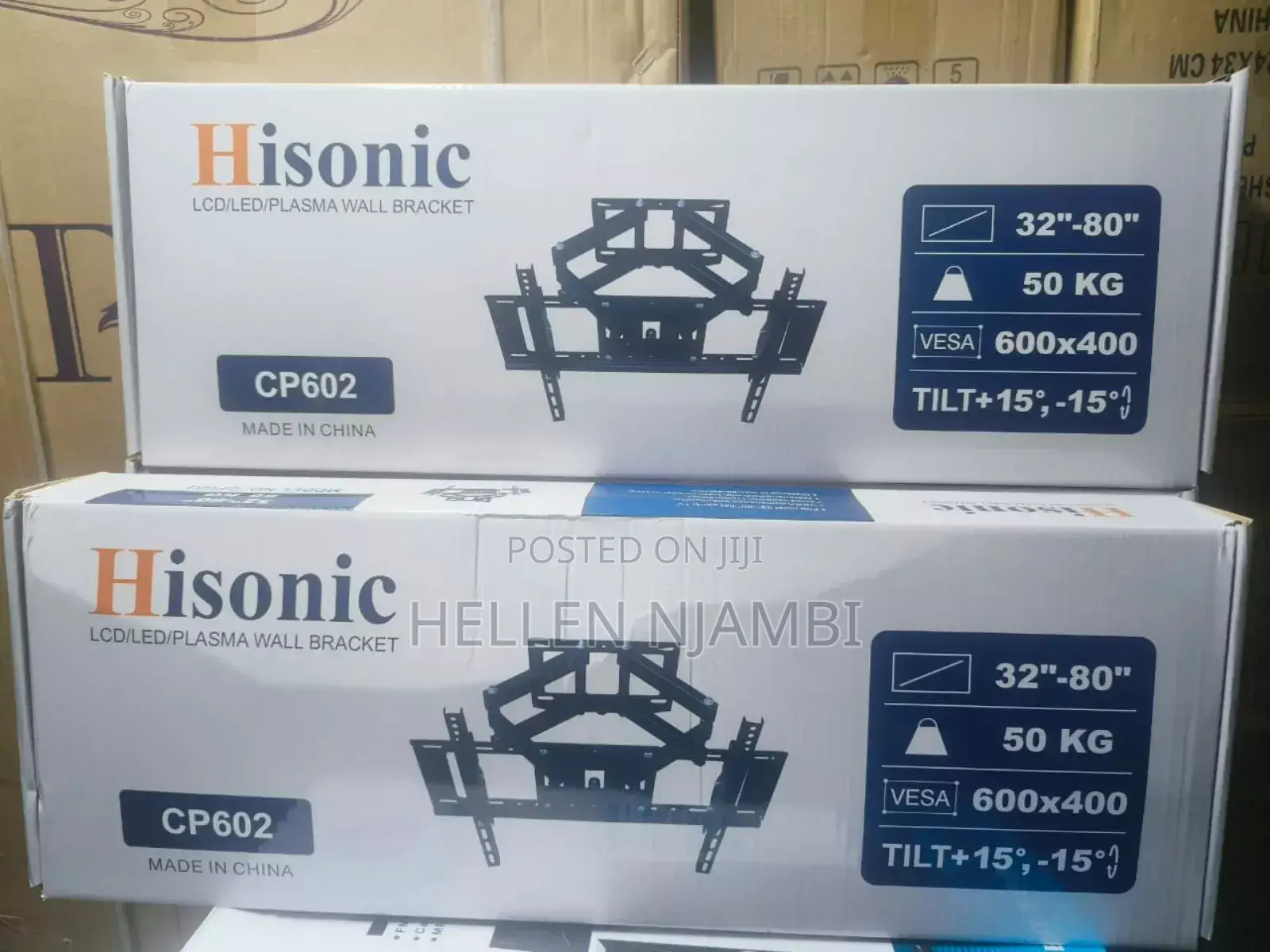 Heavy Duty Double Arm Swivel Tilting Mount Tv Wall Bracket