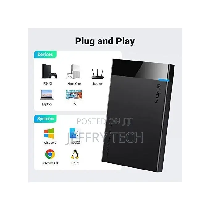 Ugreen Enclosure Usb3.0 for 2.5" HDD and SSD - Us221/30848