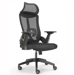 Black Lama Executive Orthopedic Office Seat