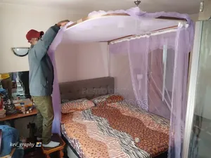 Diy Two Stand Rail Mosquito Nets for Bedroom Decor