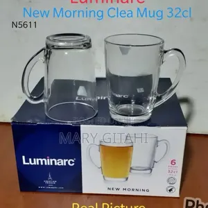 *Set of 6 Luminarc(New Morning) Clear Mugs at 