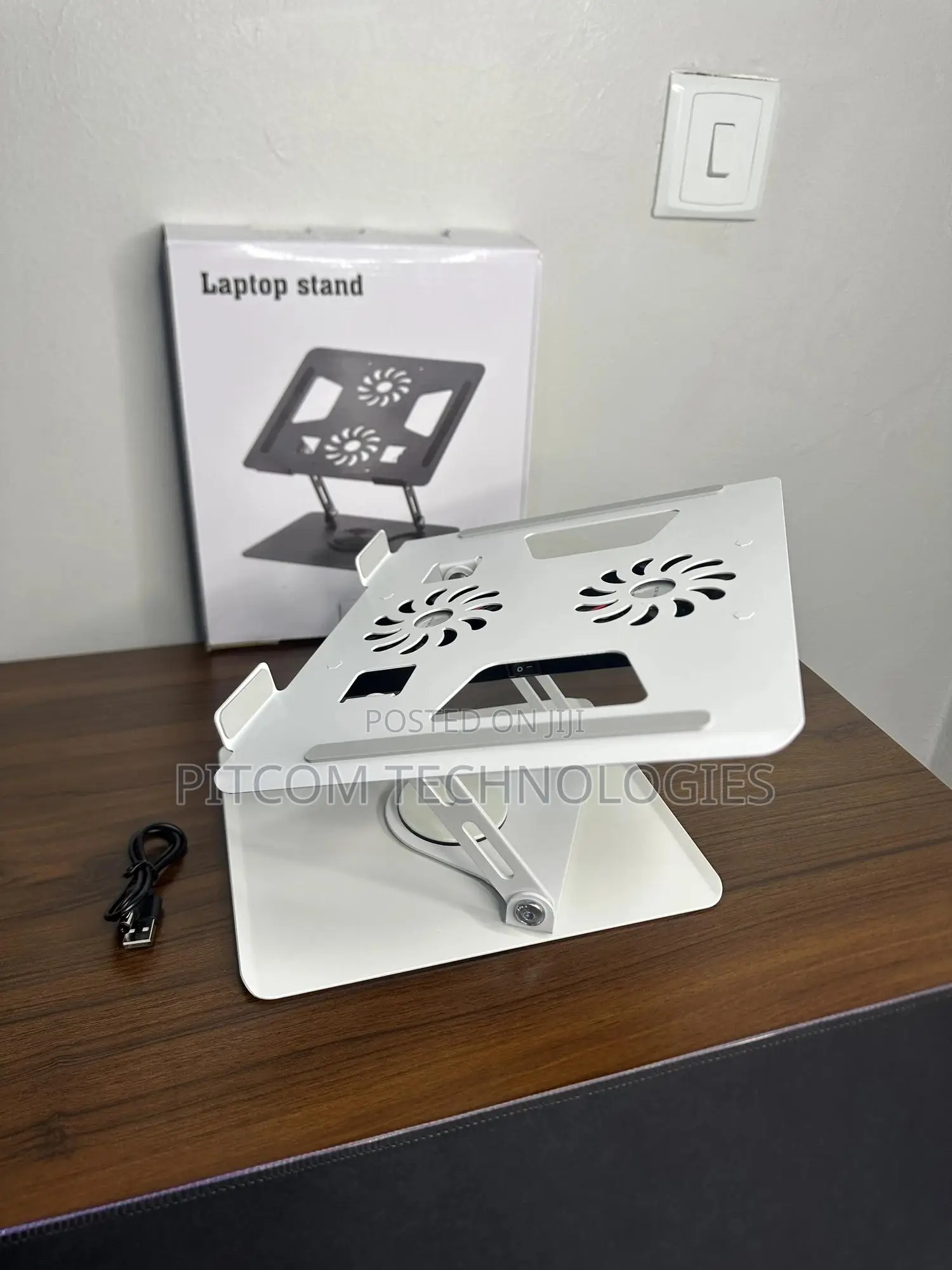 Rotating Laptop Stand With Fan