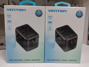 Vention 3-Port Usb (C+A+A) Universal Travel Adapter (20w)