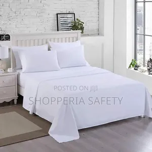 White Cotton Plain Bedsheet