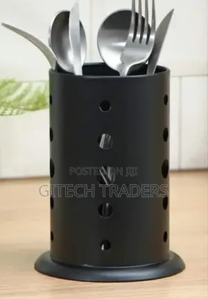 Black Stainless Steel Cutlery Holder