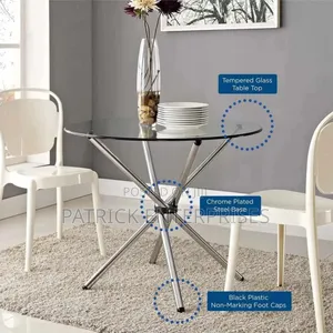 Imported Modern Foldable Outdoor/Office/Dining Glass Table