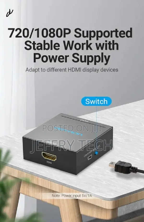 Vention Aefb0 Rca to Hdmi Converter - Metal Type